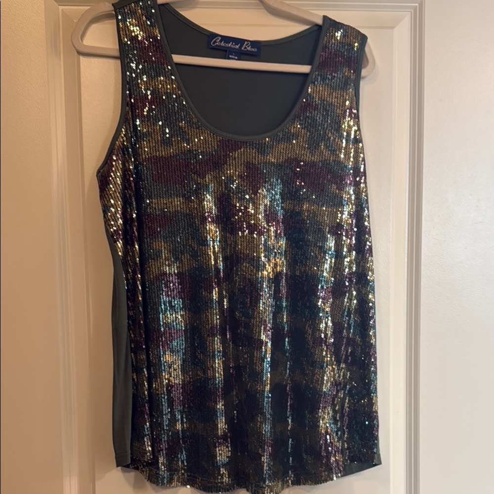 Colorful Sequin Women's Top